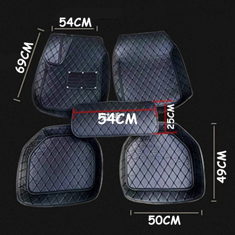 

Universal Car Floor Mat RHD For Alfa Romeo Stelvio Giulia 2017 2018 2019 Leather Auto Car Foot mat Car Styling