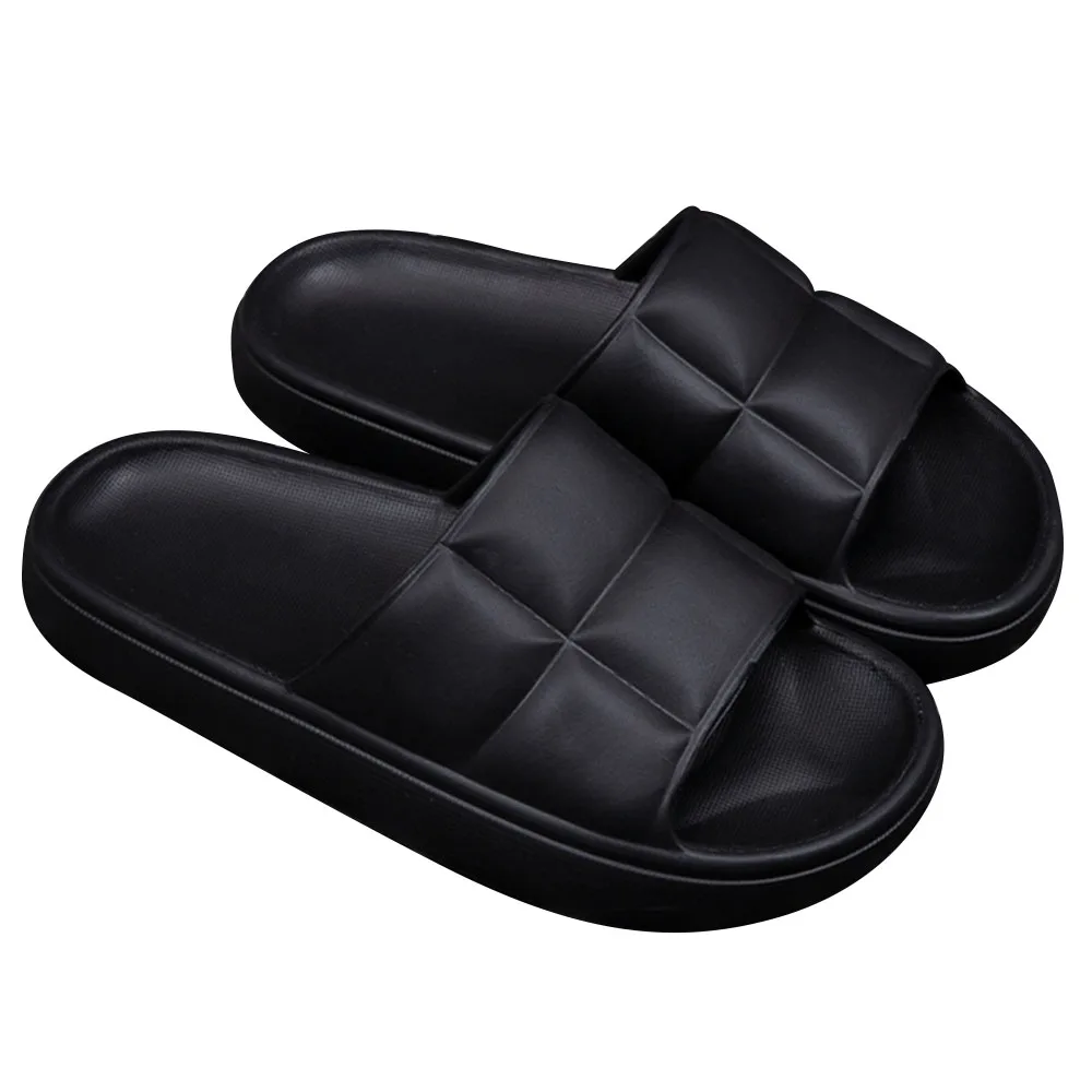 Women Indoor Home Bread Slippers Summer Non-Slip Light Shoes Yellow Couple Soft Bottom Sandals Flat Shoes Flip Flops