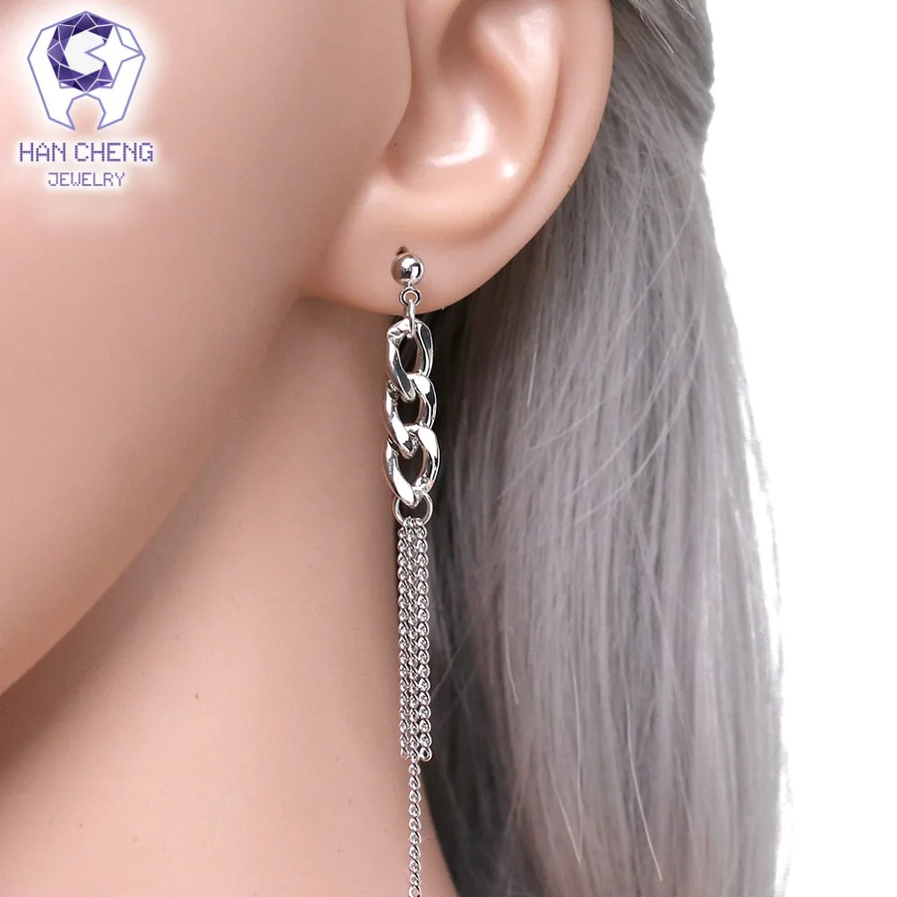 HanCheng New Fashion Charm Chain Tassel Golden Plated Dangle Hanging Long Drop Earrings For Women Jewelry Brincos Bijoux | Украшения и