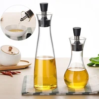 hot sales 250500ml kitchen cooking vinegar oil dispenser cruet leak proof pouring bottle transparent glass seasonings storage