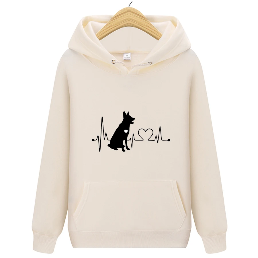 

Sports Hooded Hoodies Women/ Men Hoodie Sweatshirt French Bulldog Love Pullover Printed Autumn Full Length Hoodies