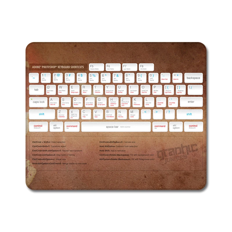 InDesign Adobe Photoshop Wordpress клавиатура ярлыки природа резиновый стол коврик для мыши