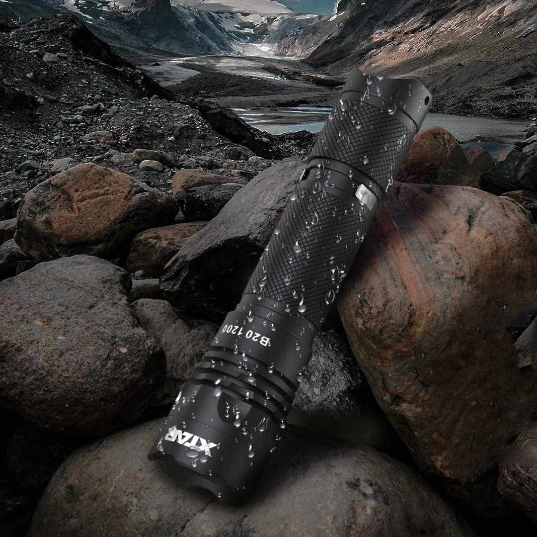 저렴한 XTAR B20 1200 스포츠 손전등 강력한 LED 플래시 라이트 27100 울트라 브라이트 토치 랜턴 핸드 램프 IPX8 방수 손전등