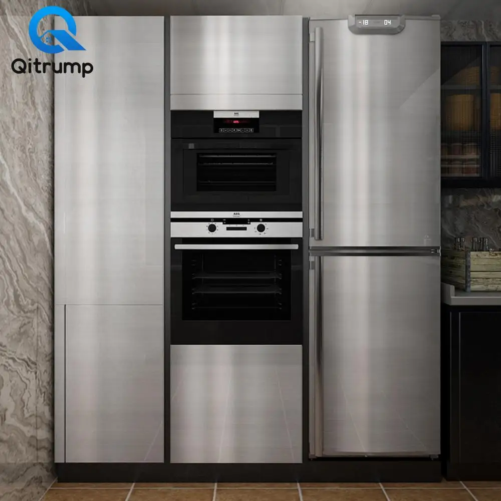 

Металлическая стильная настенная бумага, декоративная пленка для снятия шелухи и приклеивания, Матовая Серебристая/Золотистая контактная ...