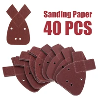 40pcs sandpapers kit 406080120 grit mouses sanding sheet pads sand paper for black deckers sander polishing home tools