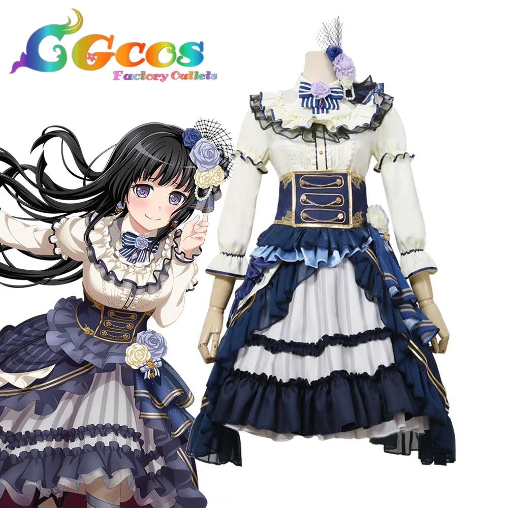 CGCOS Косплэй костюм Bang Dream! Благородная Роза Ринко широкейн платья одежда Униформа
