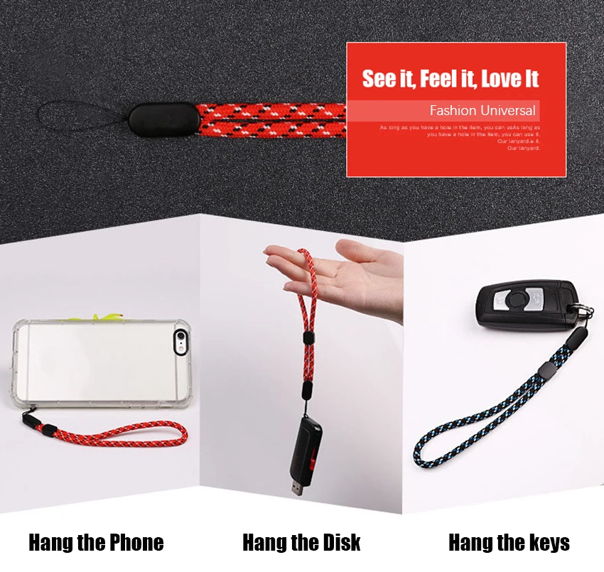 Регулируемый ремешок на запястье для сотового телефона руку iPhone Samsung камеры GoPro USB