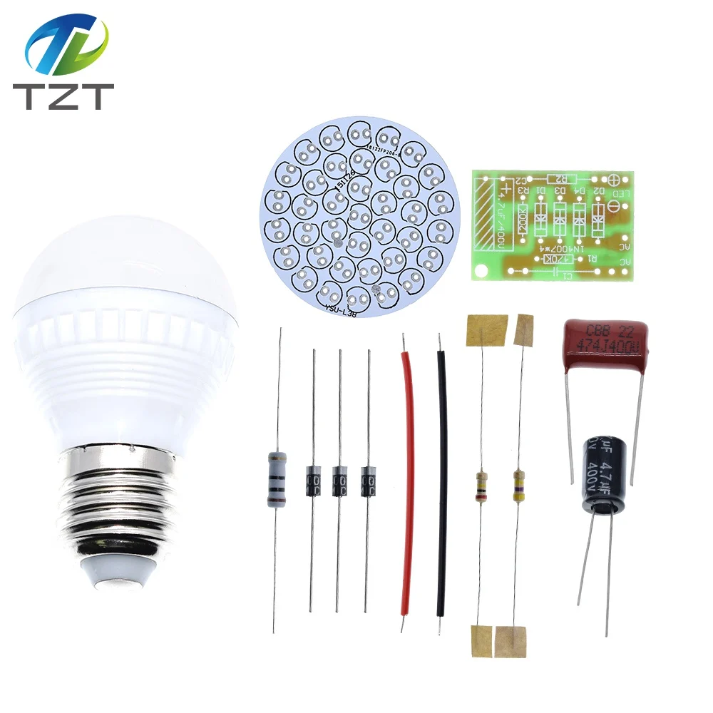 TZT AC 85 V 277 Мини энергосберегающие 2 4 W 38 светодиодные лампы DIY Набор для кемпинга на