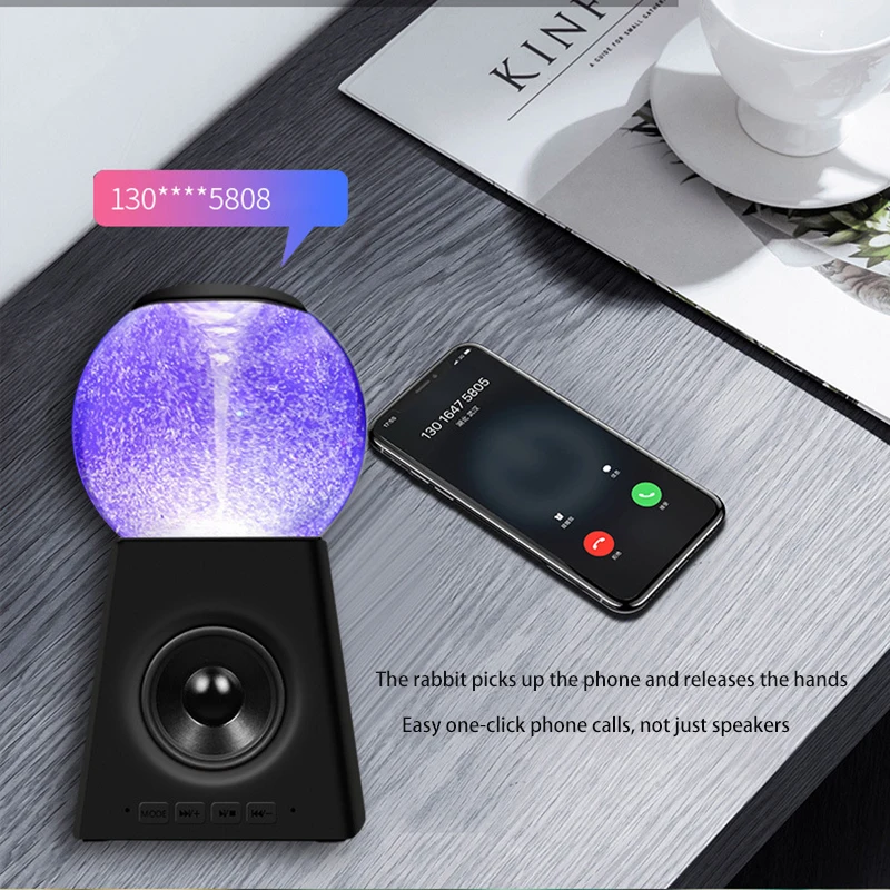 Мини-цветной водяной bluetooth-динамик s светодиодный динамик подарок для водного танца аудио сабвуфер для телефона компьютера TF карты AUX-Line для IPad