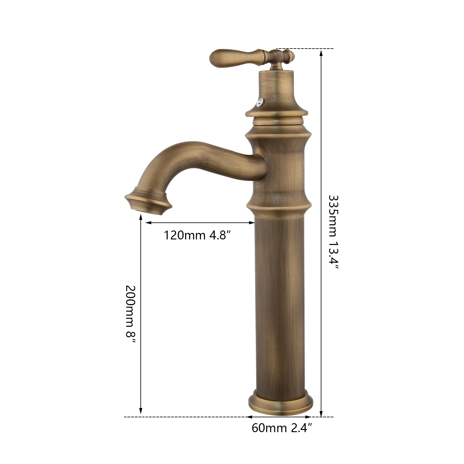 KEMAIDI ванная комната античная латунь краны поворотный носик на бортике с Одной