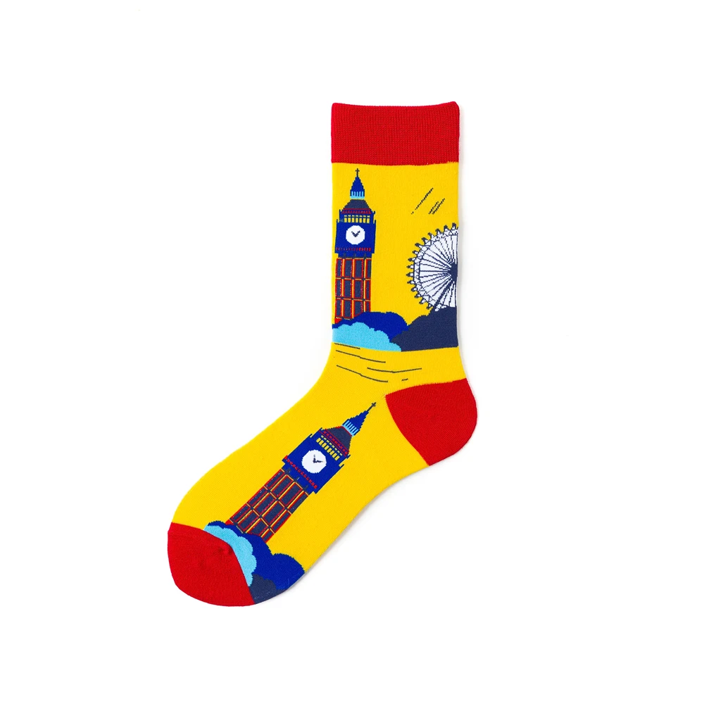 Счастливые носки забавные пары хлопковые Повседневные Harajuku оригинальные в