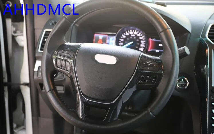 

Car Interior Mouldings Modification Decorative Trim Frame Interior Sequins Carbon Fiber Color For Ford Explorer 2016 2017 2018