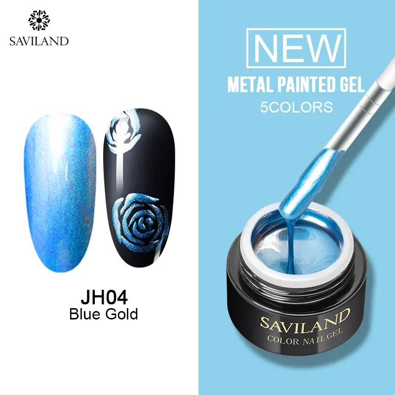 JH04 Saviland 1 шт. УФ/светодиодный Гель-лак для нанесения краски Гель-лак для ногтей краски нарисованные блестки 12 цветов - Цвет: JH04
