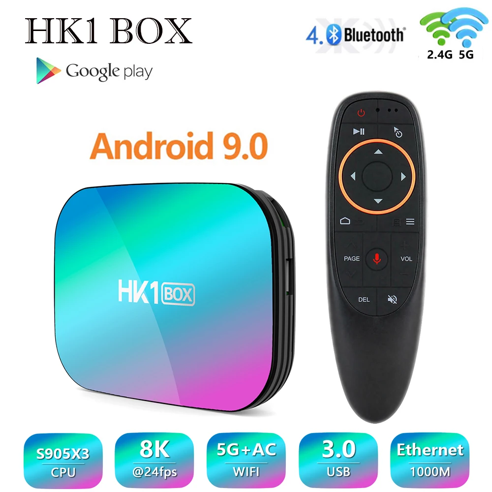 

HK1BOX 4GB 128GB 8K Amlogic S905X3 интеллектуальный IP телевизионный корпус