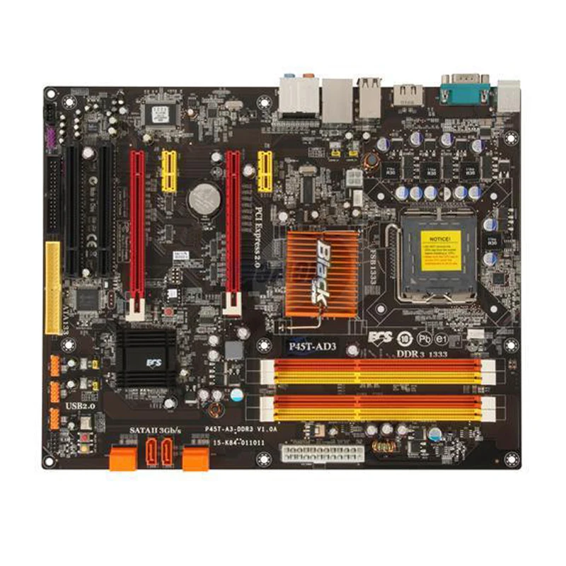 P45T-AD3 для ECS LGA 775 Intel P45 б/у материнская плата ПК DDR3 1066 МГц Core 2 Duo/Pentium Dual CPU PCI-E X16 USB2.0