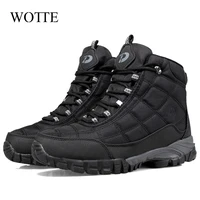 hight quality velvet mens casual shoes winter non slip warm snow boots with fur wear resistant high top working cotton shoes ma