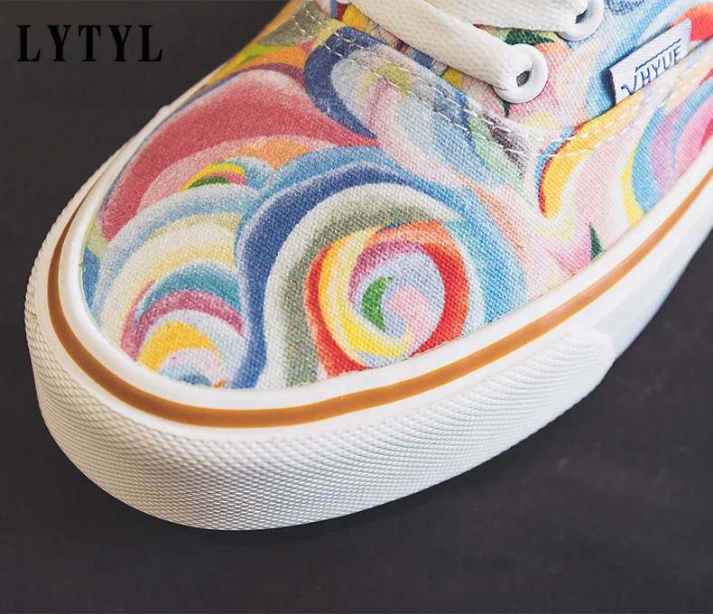 

Woman Shoes Fashion Print Color Canvas Casual Sport Shoes Sneakers Cute Woman Sneakers Platform Breathable Women Sneakers B20-57
