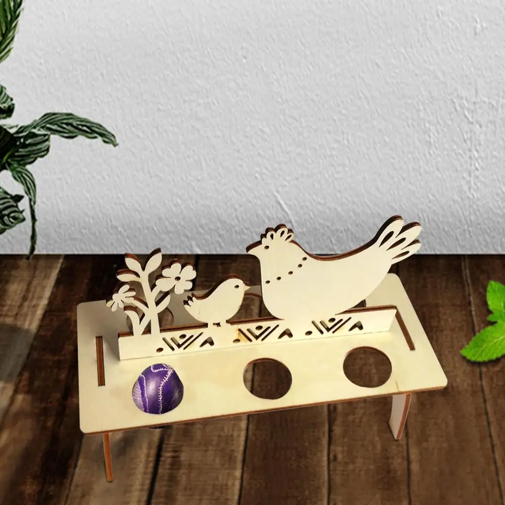 DIY пасхальный декор деревянные яйца поднос держатель пасхальные вечерние