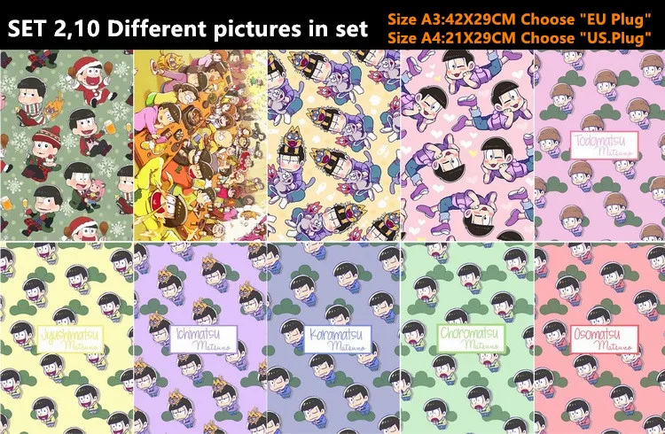 Постер с изображением аниме Osomatsu-san 10 шт./лот | Игрушки и хобби