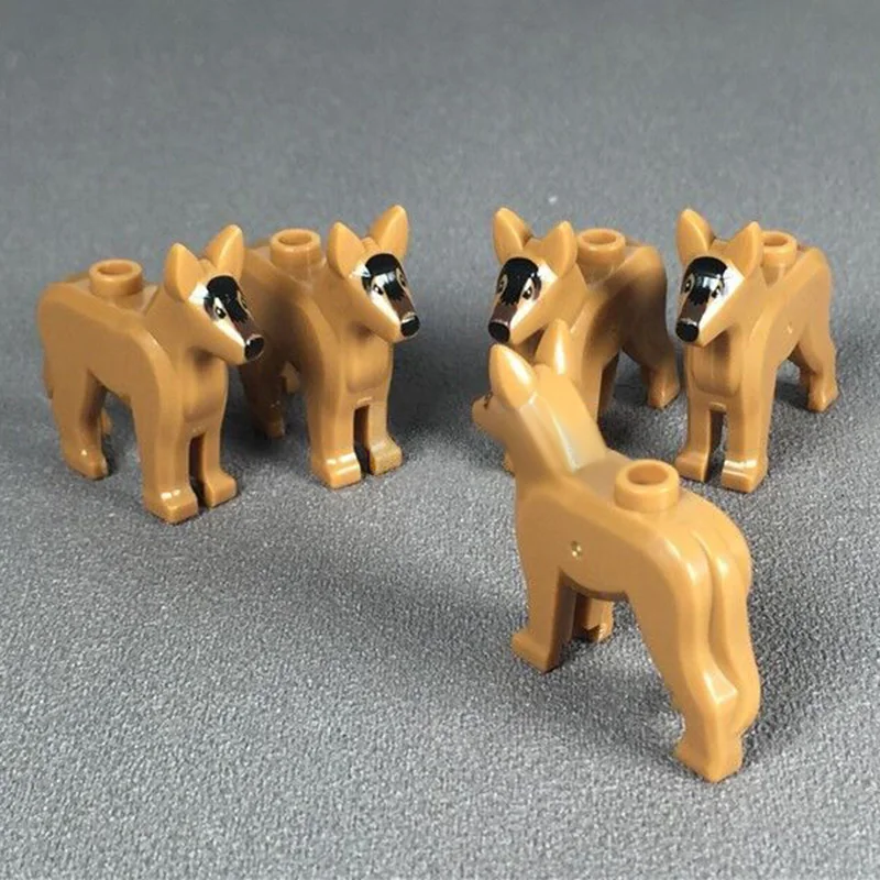 Фигурки животных MOC 5 шт./компл. аксессуары модель кирпичи для домашних собака