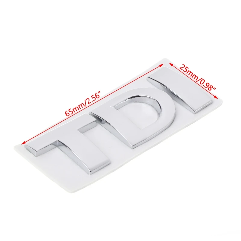 

TDI Badge Metal Emblem Decal Logo Sticker Rear Boot Lid Tailgate Red