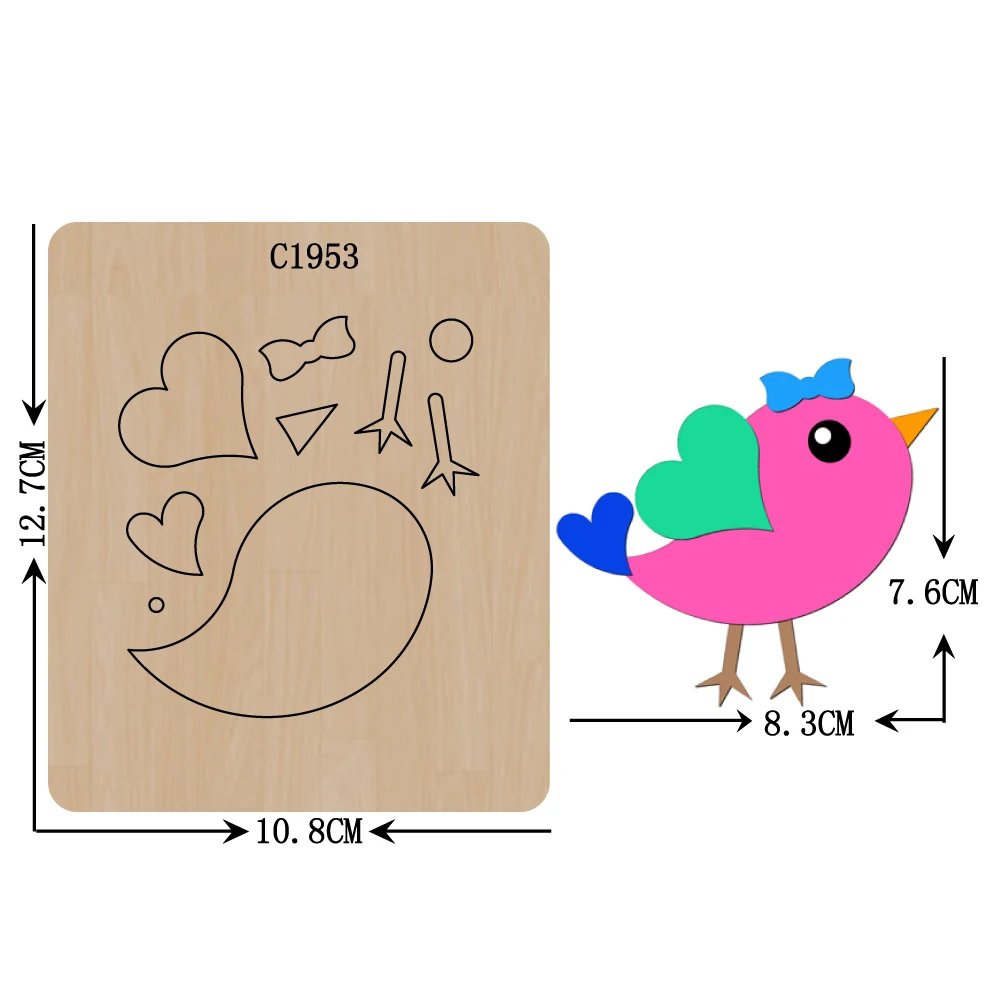 

New Lovely Bird Game Wooden die Scrapbooking C1953 Cutting Dies