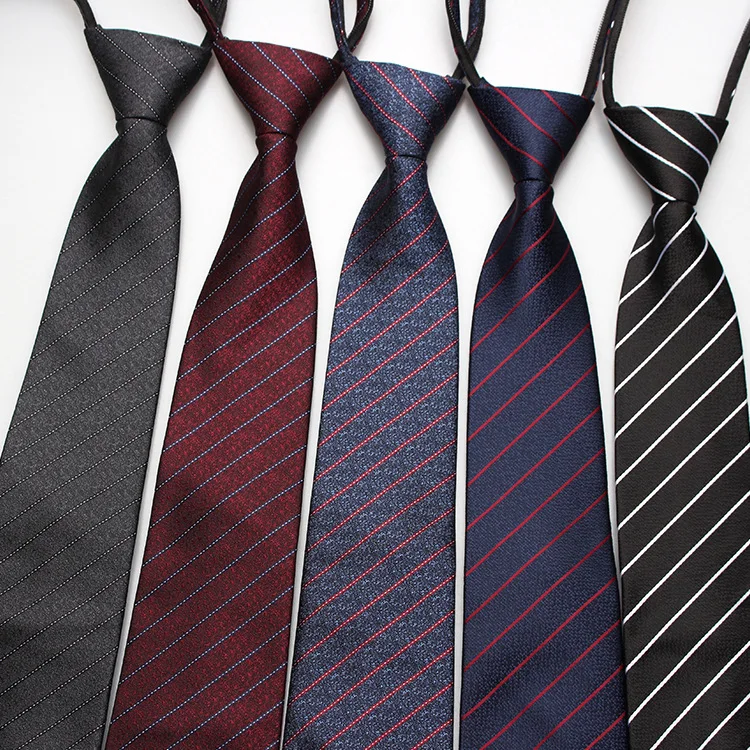 Linbaiway деловой мужской шейный галстук на молнии ленивый полосатый для мужчин