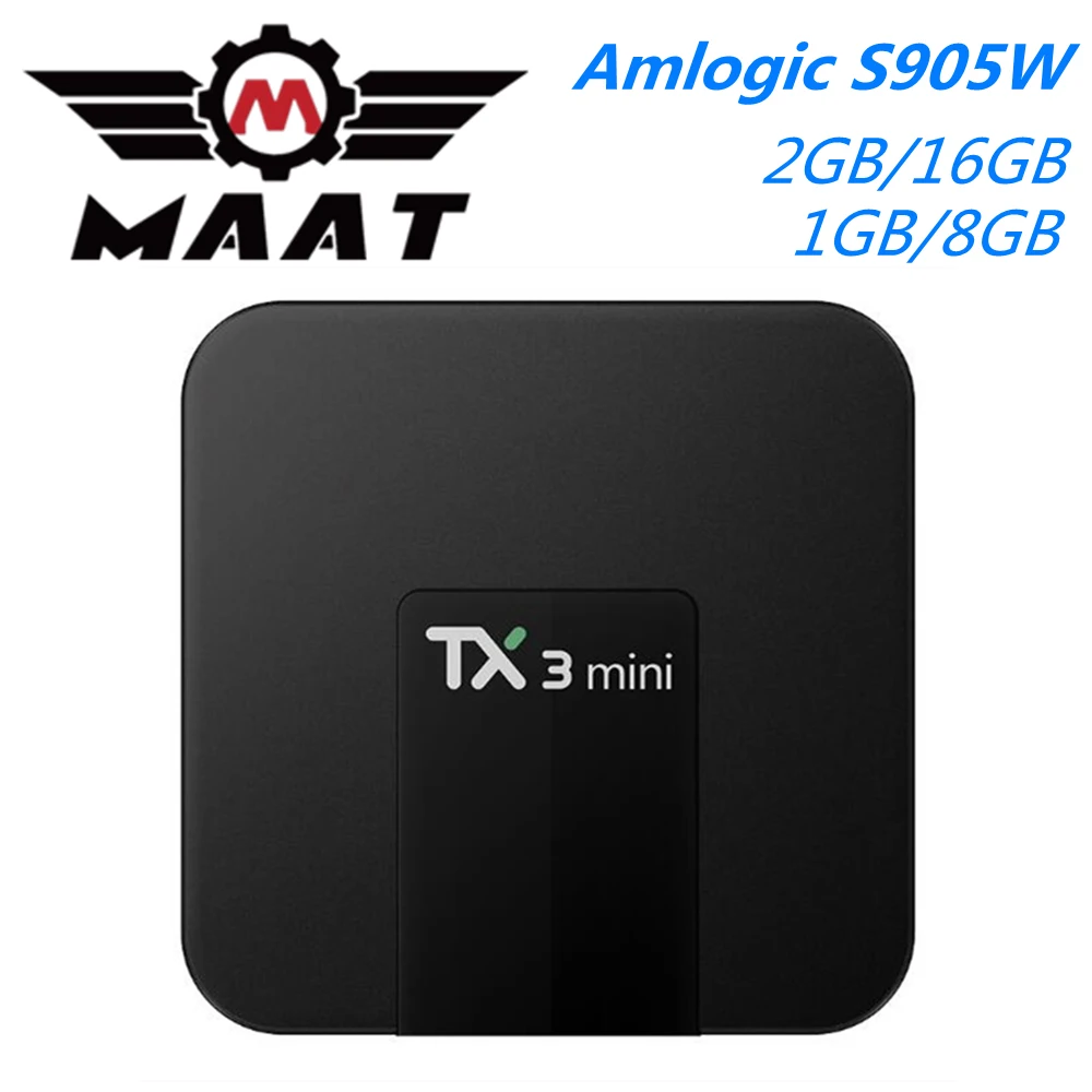 ТВ приставка MAAT TX3 Mini Android 7 1 Smart 4K телеприставка медиаплеер Amlogic S905W 2 Гб 16 4G Wifi Google