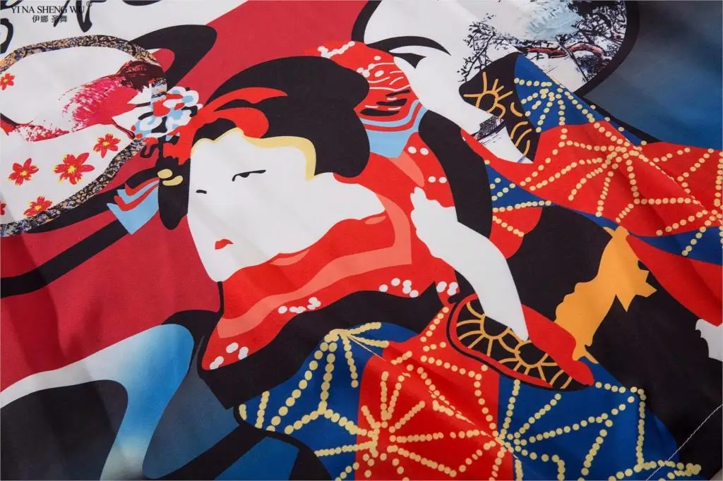 

Oriental Japanese Traditional Costumes Men Woman Personality National Style Kimono Haori Cardigan Summer Jacket Beach Cloak Coat