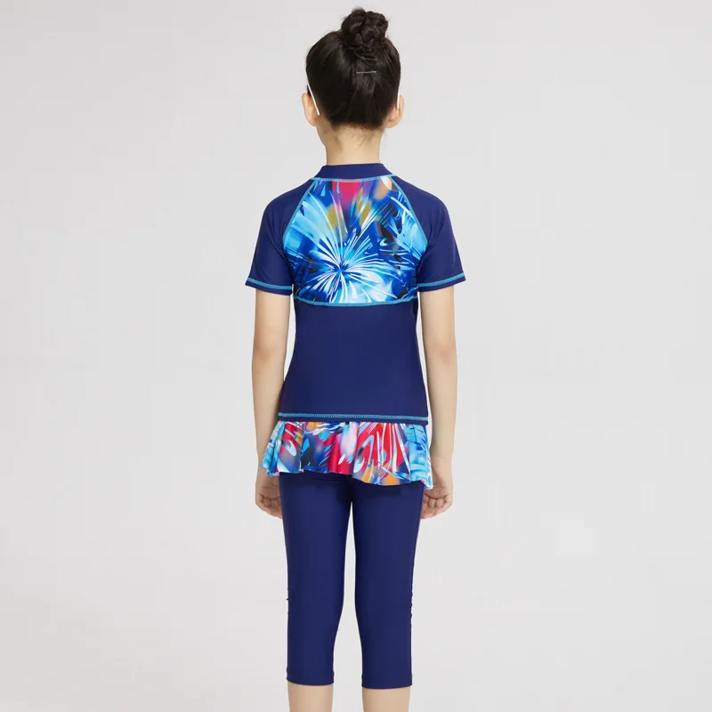 Консервативный детский купальный костюм из двух предметов Мусульманский