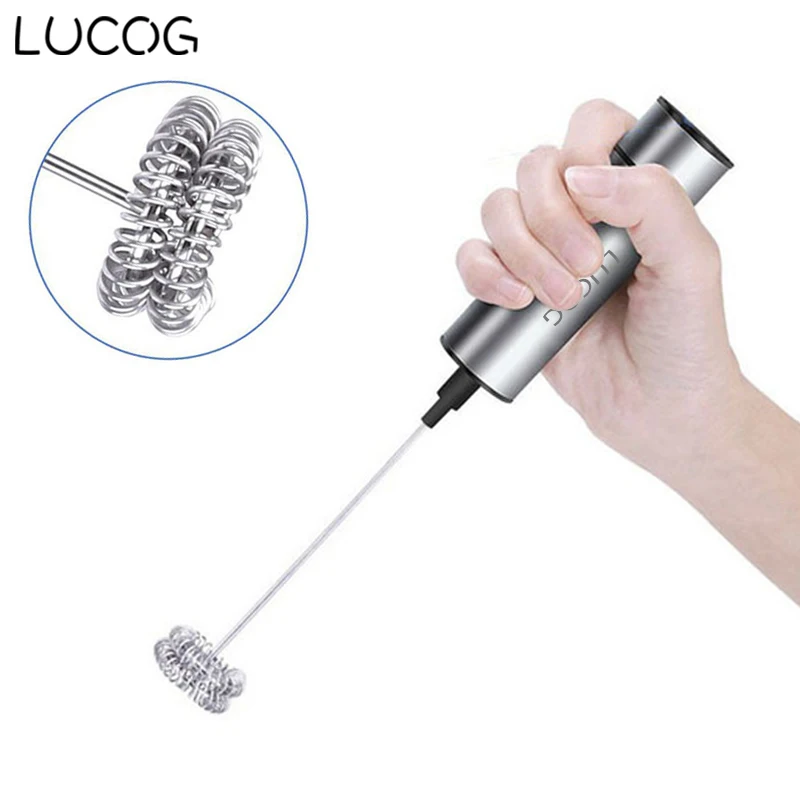 LUCOG двойная пружинная головка для венчика Электрический молочный пентер из