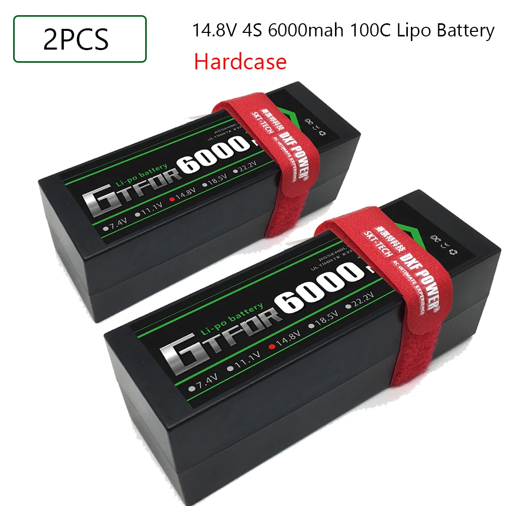 GTFDR Lipo 4S Battery 14 8 V 6000mah 100C T Deans XT60 EC5 XT90 S Жесткий Чехол для 1/10 1/8 багги АВТОМОБИЛЯ