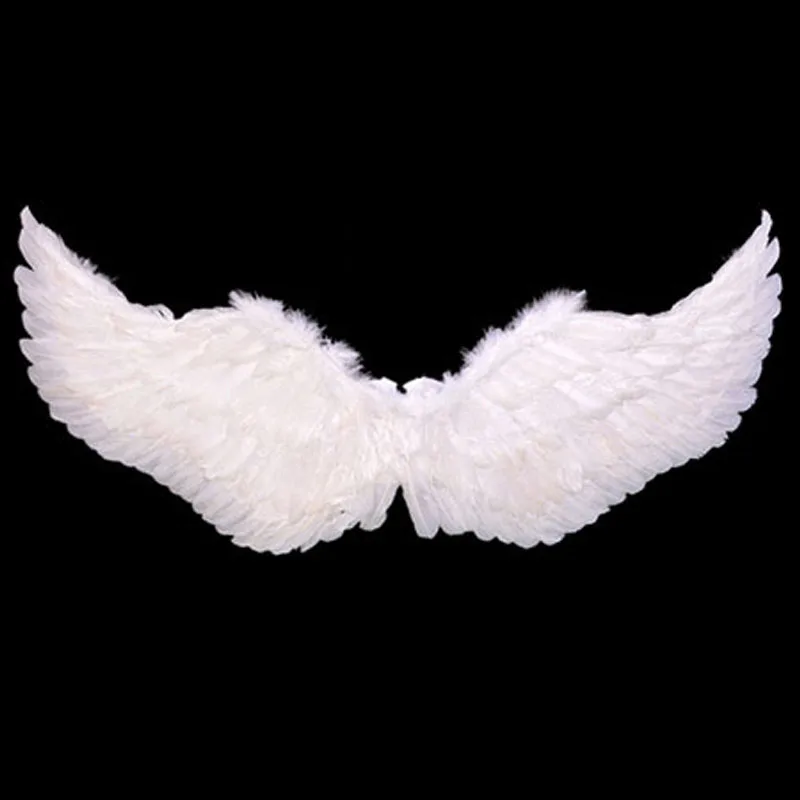 

S/M/L Women Girl Angel White Feather Wings Wedding Party Gift Holiday Photo Prop Stage Show Party Home Decor Costume Cosplay