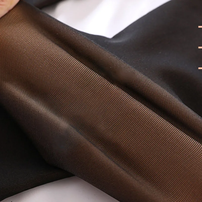 1PC Warm Translucent Embroidery High Waist Tights Fake Fleece Pantyhose Black Women Flawless Legs