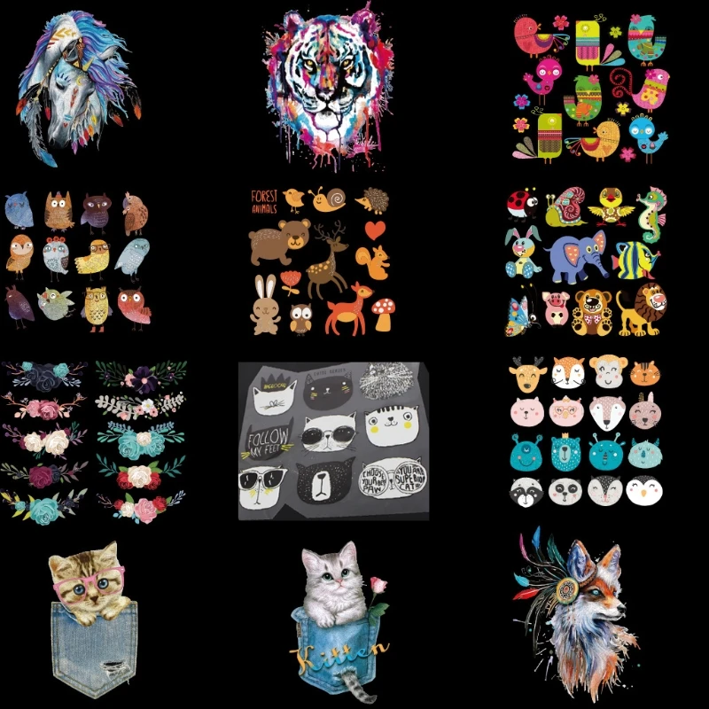 

Cartoon Iron-On DIY T-Shirt Clothing Heat Transfer Sticker Patch New 72XF