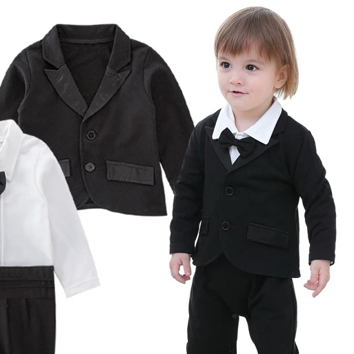 Black Spring and Autumn Creative Baby Suit Boy Clothes Combo Modern Design Kleding Jongen BD50YE |