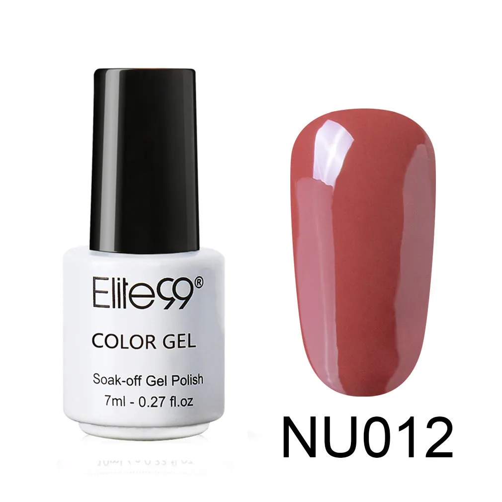 7ml NU012 Elite99 телесный Цветной Гель-лак Полупостоянный Vernis праймер верхнее покрытие УФ светодиодный гель лак удаляющийся замачиванием ногти "сделай сам" Маникюр гель лак - Цвет: 7ml NU012