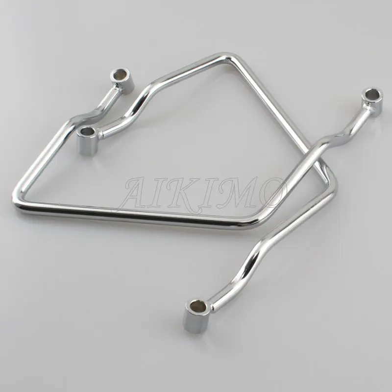 Хромированная сумка для багажа кронштейн крепления на бар 98-11 Yamaha V Star XVS 1100 Dragstar 400