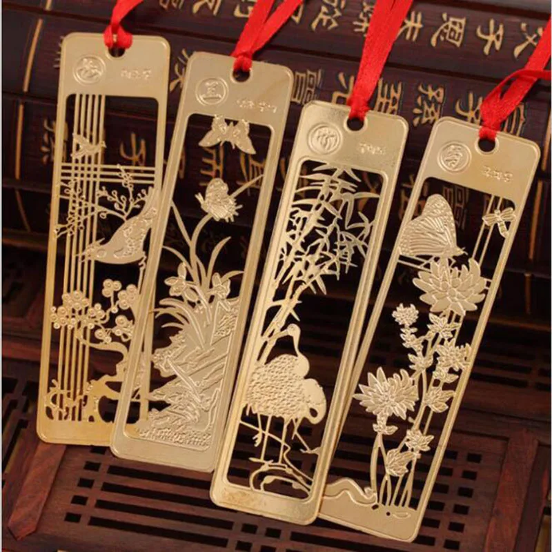 

New Creative Kawaii Beautiful Chinese Style Vintage Exquisite Metal Bookmarks Children Student Gift Stationery Office Supplies