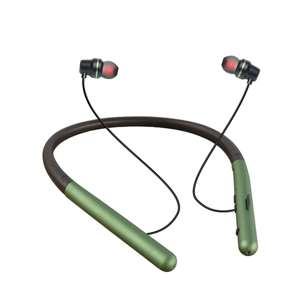 Green Arikasen MP3 плеер стерео Bluetooth наушники с TF слот для карты Спортивные Беспроводные наушники гарнитуры беспроводные наушники с микрофоном - Цвет: Green
