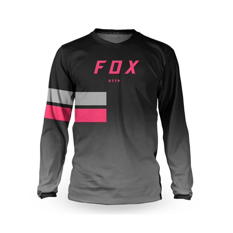 

2021 Motorcycle Mountain Bike Team Downhill Jersey HTTP Fox MTB Offroad MX Bicycle Locomotive Shirt Cross Country Mountain Bike