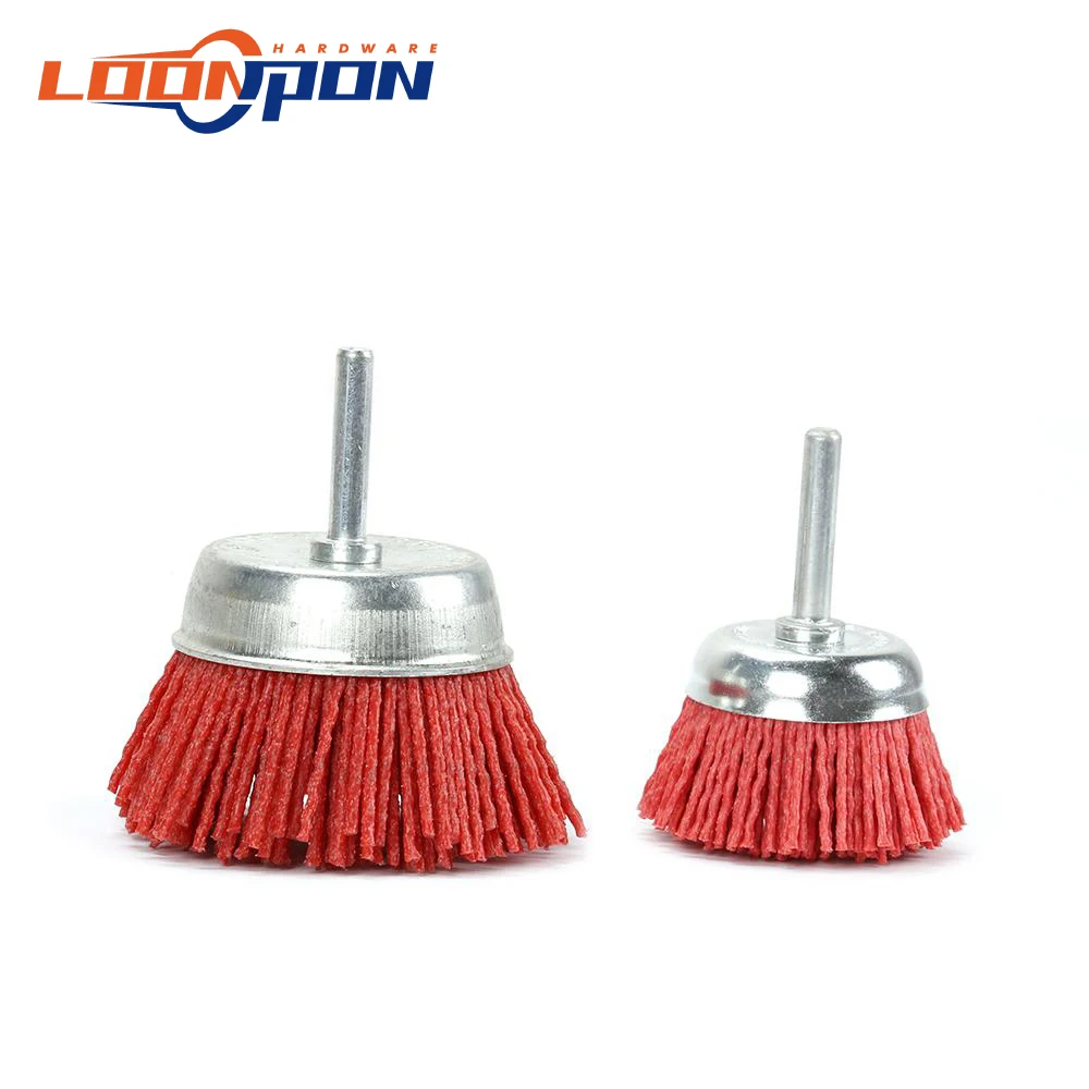 

Нейлоновая Щетка для дрели, вращающийся инструмент для полировки древесины, удаления заусенцев, хвостовик 1/4 дюйма, 50/75 мм