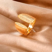 siscathy fashion simplicity gold width rings for women open inlaid micro cubic zircon unique geometric metal finger ring jewelry