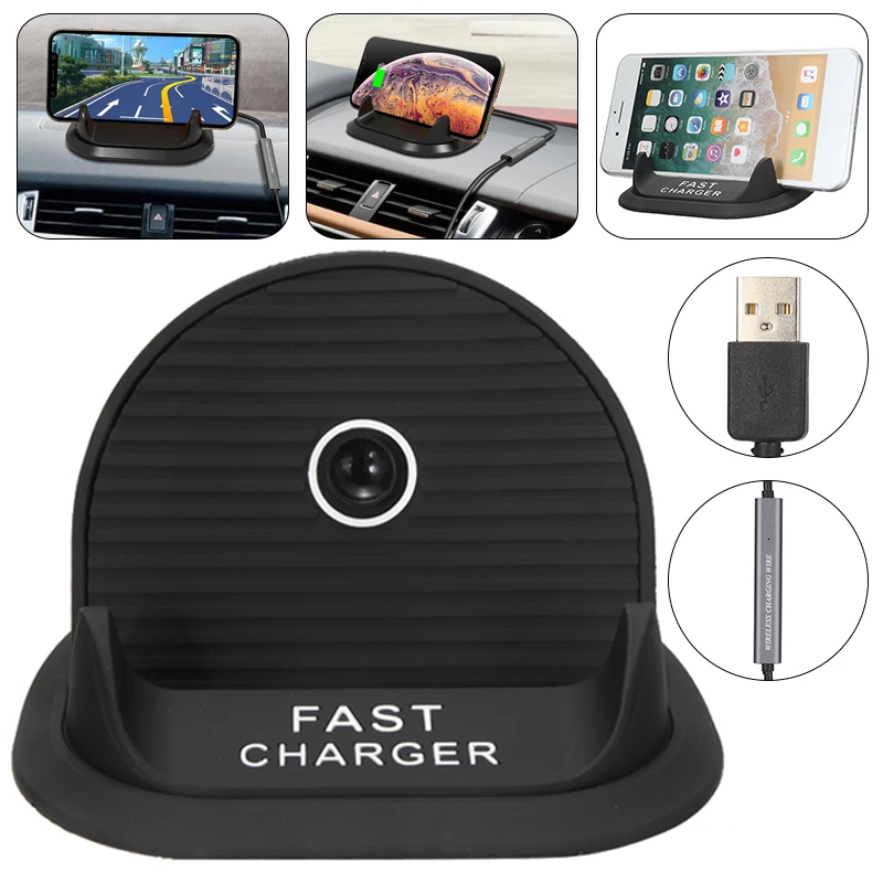 

POHIKS 1pc Wireless Charger Car Dashboard Smartphone Stand Fast Charging Mobile Phone Chargers Bracket For Cars Office Home