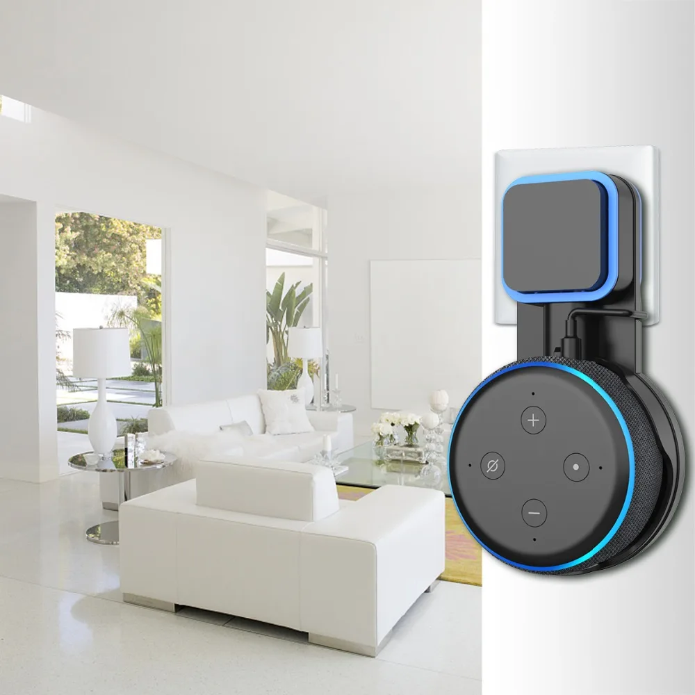 Для Amazon Alexa Echo Dot 3-го поколения розетка настенное крепление вешалка держатель стенд Экономия пространства кронштейн ассистенты аксессуары