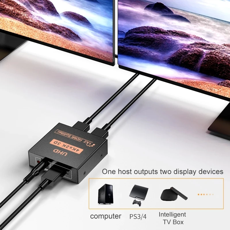 TJTAK 4K HDMI совместимый Splitter1x2 Full HD 1080P видео переключатель 1 в 2 Выход Усилитель