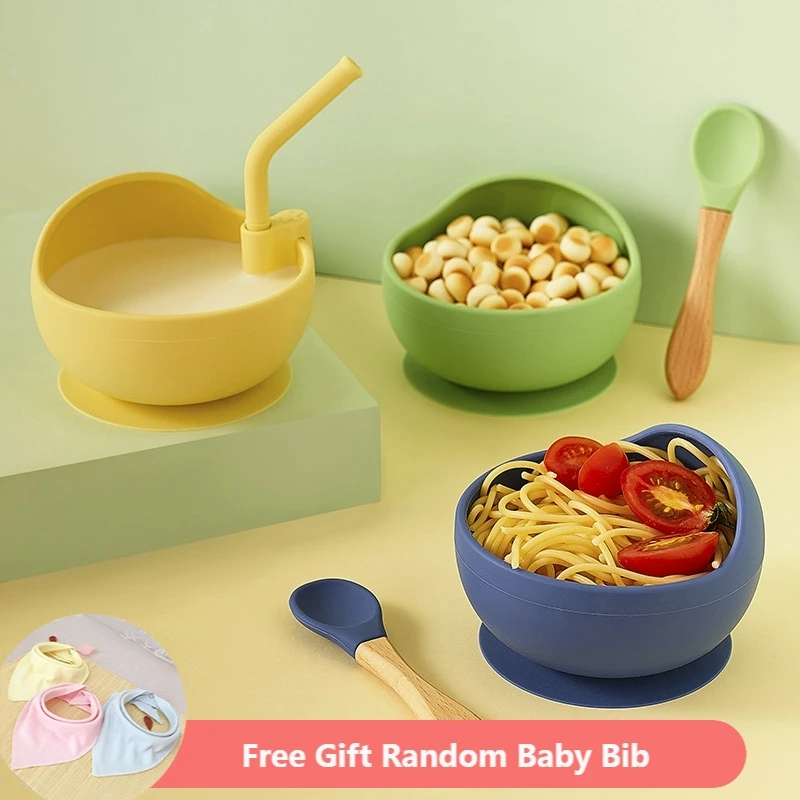 Детская Чаша для кормления детская чашка на присоске набор силиконовых тарелок