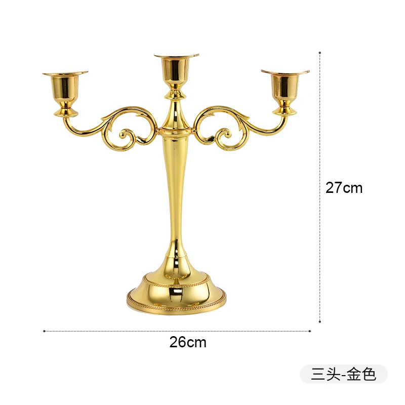 

Romantic Metal Candle Holder Vintage Nordic Style Wedding Luxury Candle Holder Dinner Table Portavelas Home Decoration BE50CH