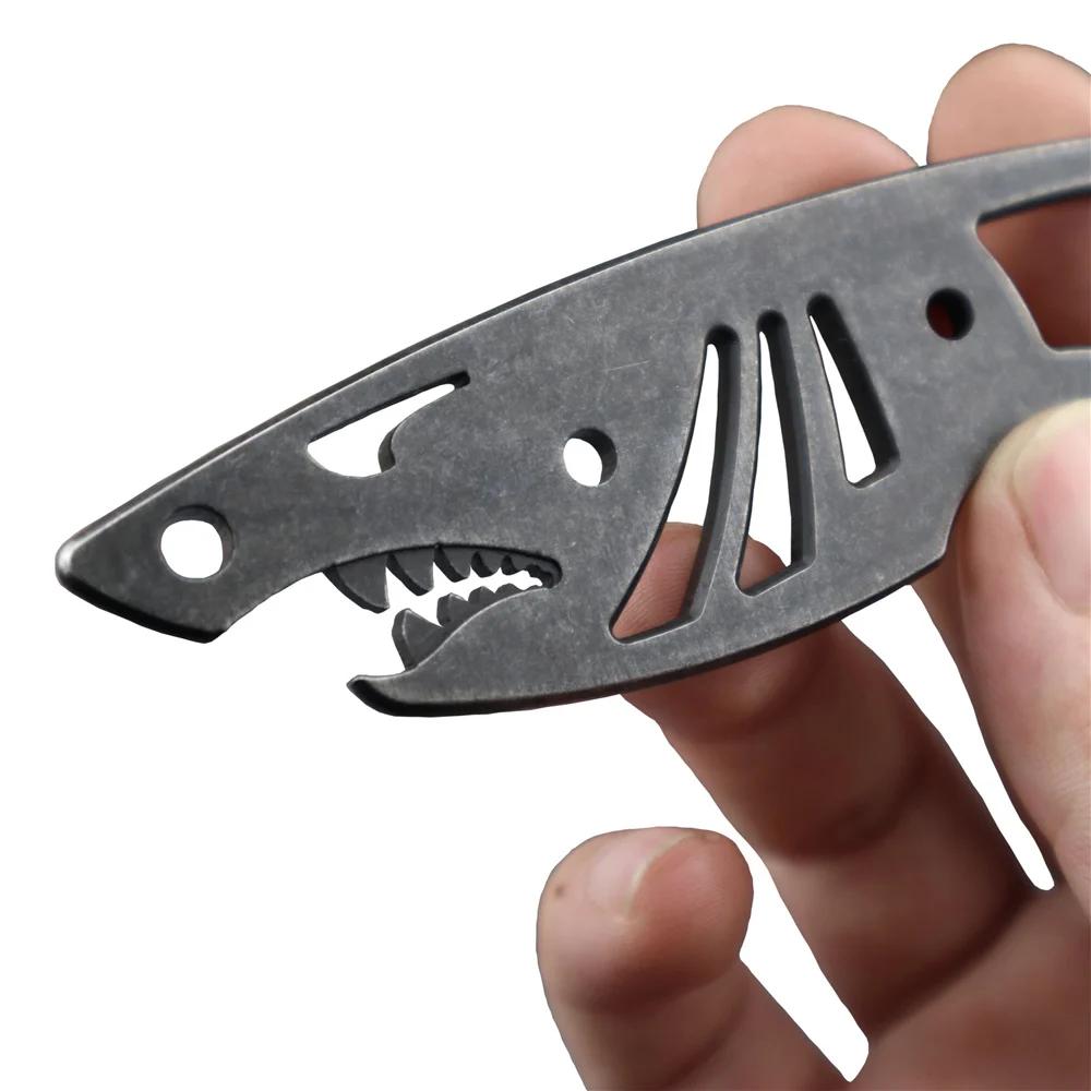 Карманный нож MASALONG Kni182 Black Shark EDC маленький прямой с высокой твердостью для