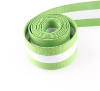 38mm1 5 green striped webbing ribbon webbing bag strap fabric ribbon purse strap cotton sewing handbag fabric strap